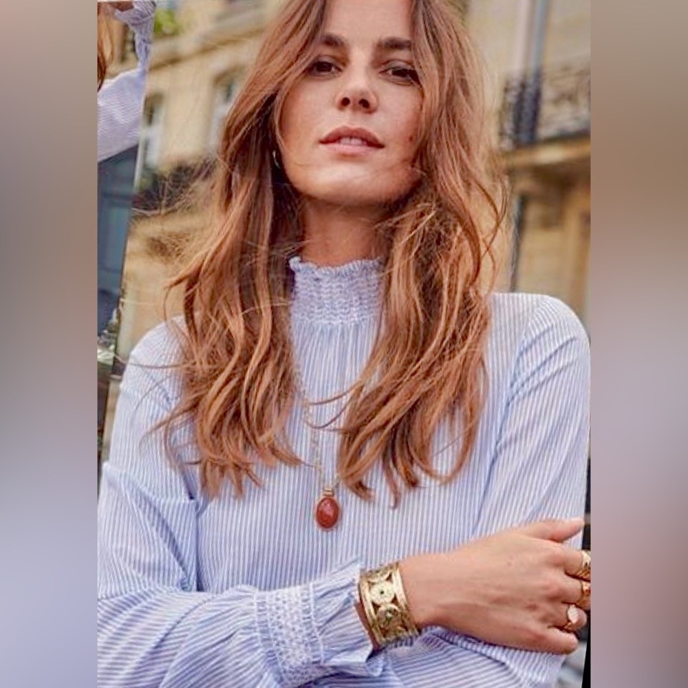 Sezane Striped Blouse size M